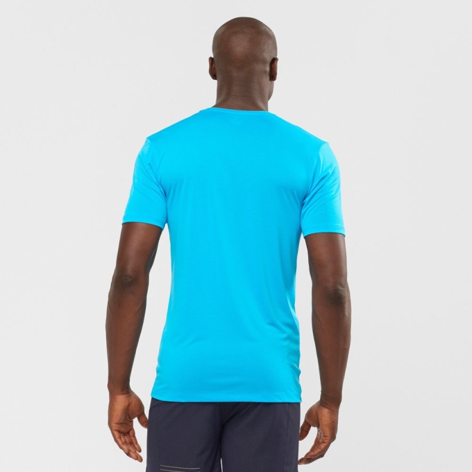 Turquoise Salomon AGILE TRAINING Men's Tops | AE-610OFKB