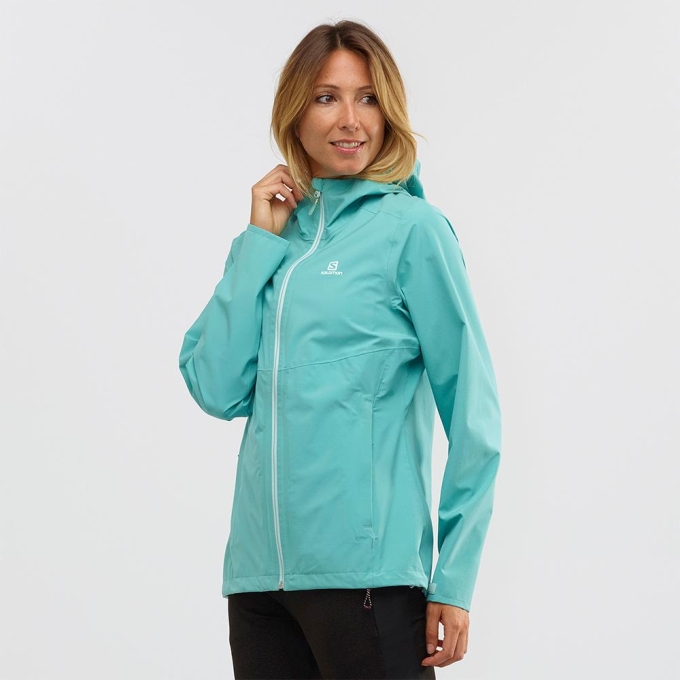 Turquoise Salomon LA COTE FLEX 2.5L JKT W Women's Jackets | AE-291SIGT