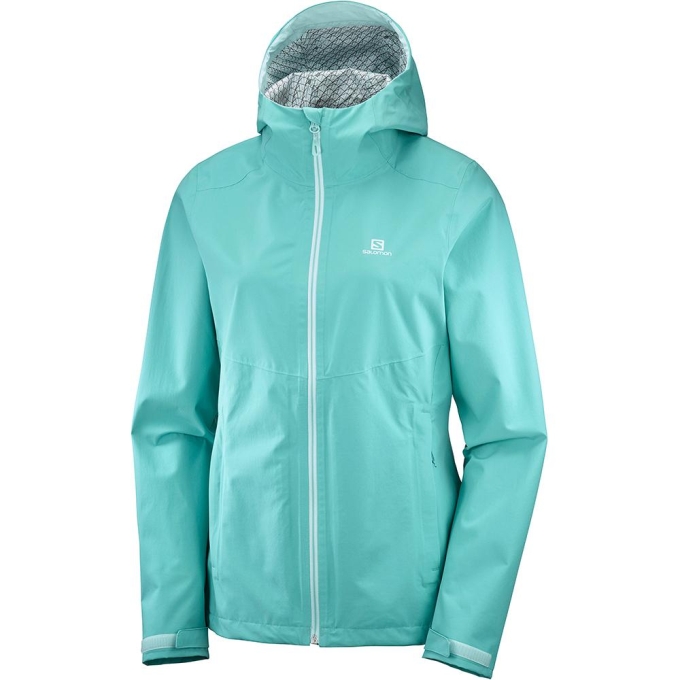 Turquoise Salomon LA COTE FLEX 2.5L JKT W Women\'s Jackets | AE-291SIGT