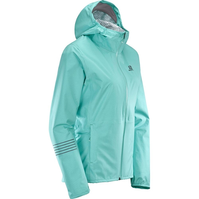 Turquoise Salomon LIGHTNING WP JKT W Women's Jackets | AE-087TGCM