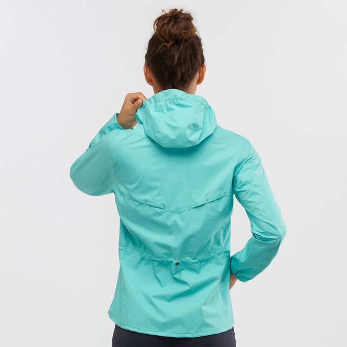 Turquoise Salomon LIGHTNING WP JKT W Women's Jackets | AE-087TGCM