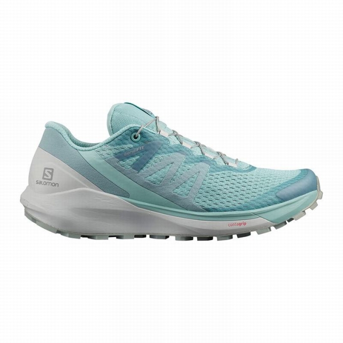 Turquoise Salomon SENSE RIDE 4 Women\'s Trail Running Shoes | AE-739DUZA