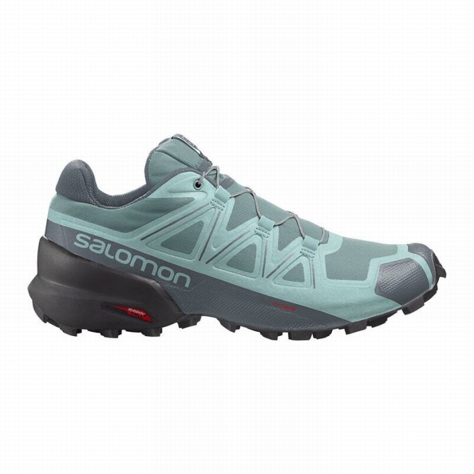 Turquoise Salomon SPEEDCROSS 5 Women\'s Trail Running Shoes | AE-235EOBT