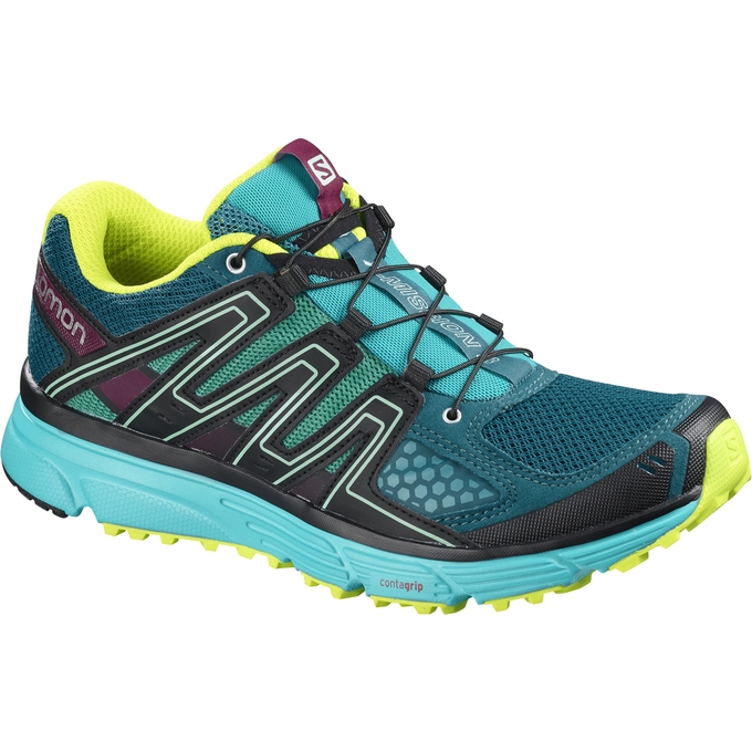 Turquoise Salomon X-MISSION 3 W Women\'s Trail Running Shoes | AE-768LSTG