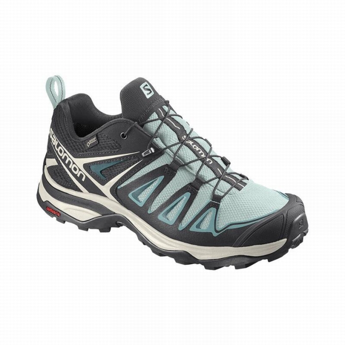 Turquoise Salomon X ULTRA 3 GORE-TEX Women\'s Hiking Shoes | AE-610NPHU