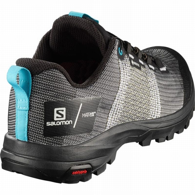 White / Black Salomon OUT GTX W/PRO Women's Hiking Shoes | AE-278GUYV