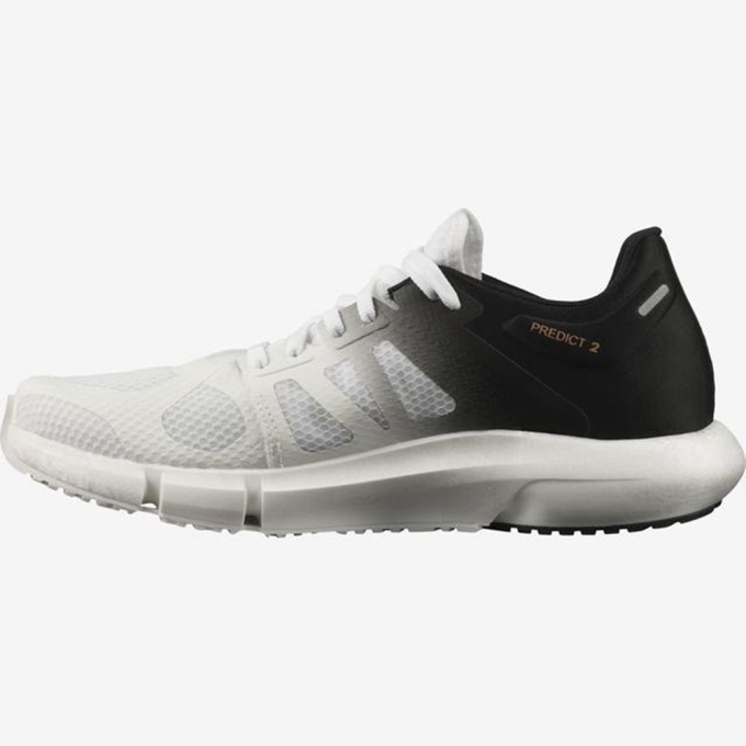 White / Black Salomon PREDICT 2 Men's Road Running Shoes | AE-425QLCW