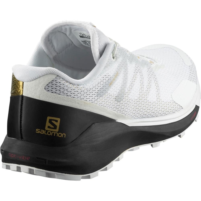 White / Black Salomon SENSE RIDE 3 W LTD EDITION Women's Road Running Shoes | AE-269RBTI