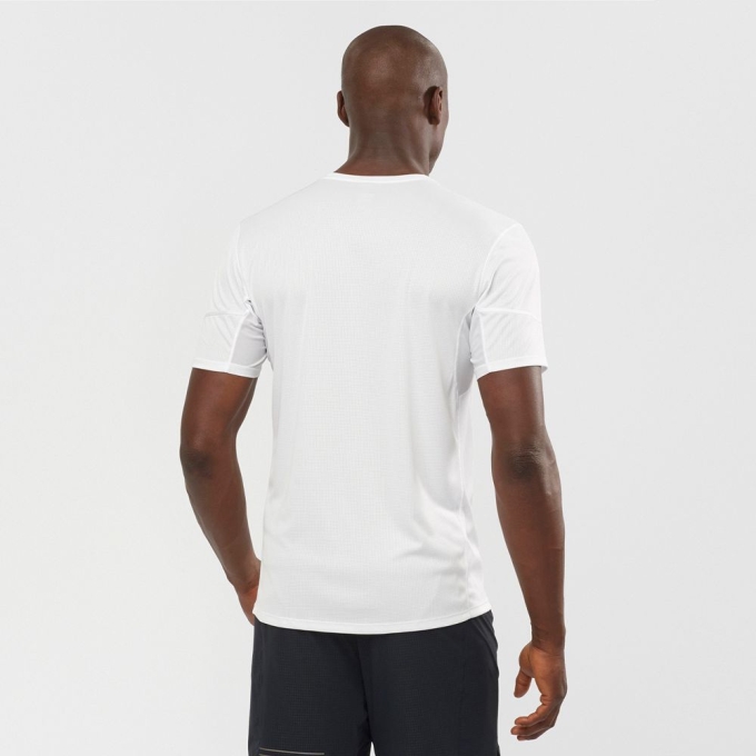 White Salomon AGILE Men's Tops | AE-624ZWML