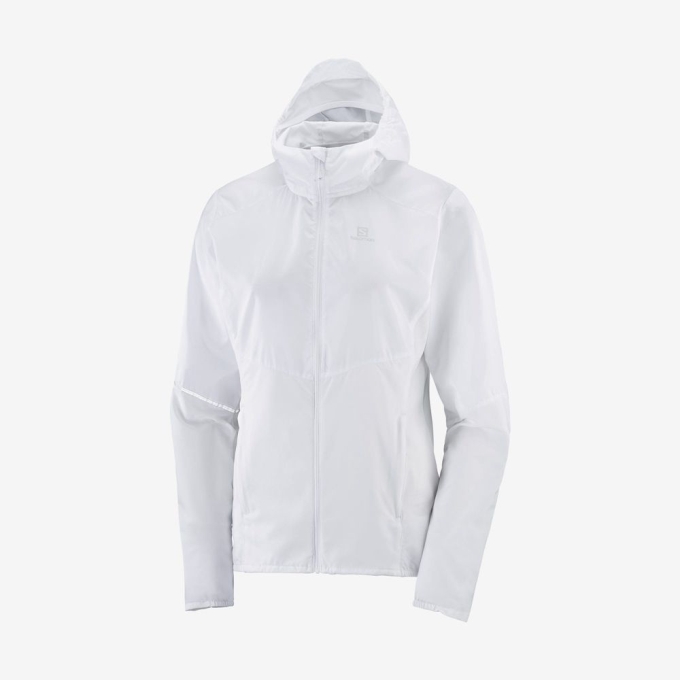 White Salomon AGILE WIND Women's Jackets | AE-986AYCD