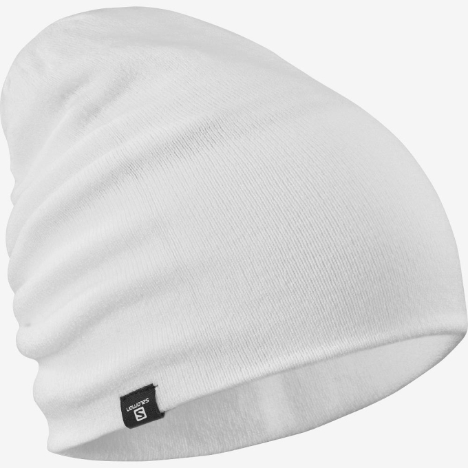 White Salomon FLATSPIN REVERSIBLE Men's Hats | AE-975MZVN