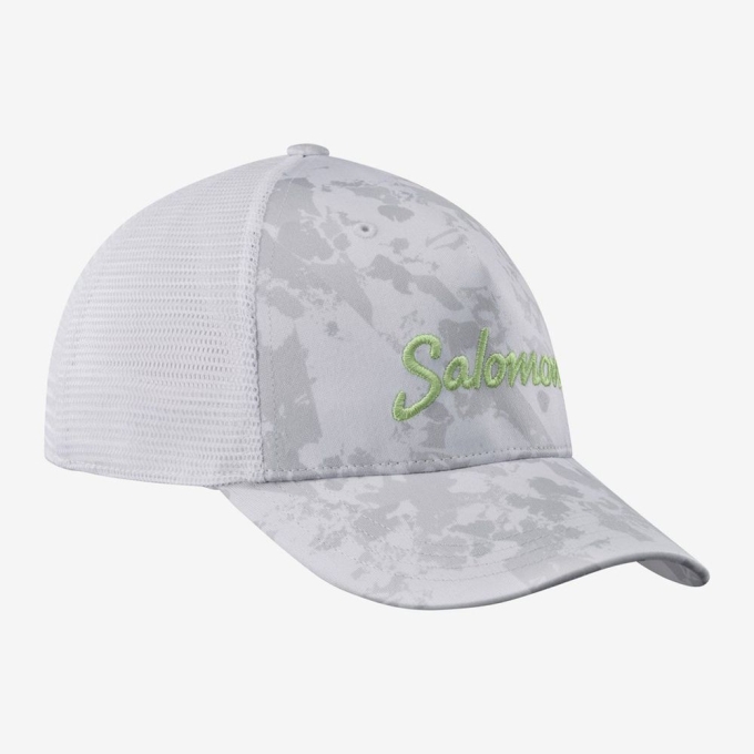 White Salomon MANTRA LOGO Women's Caps | AE-451GOZB