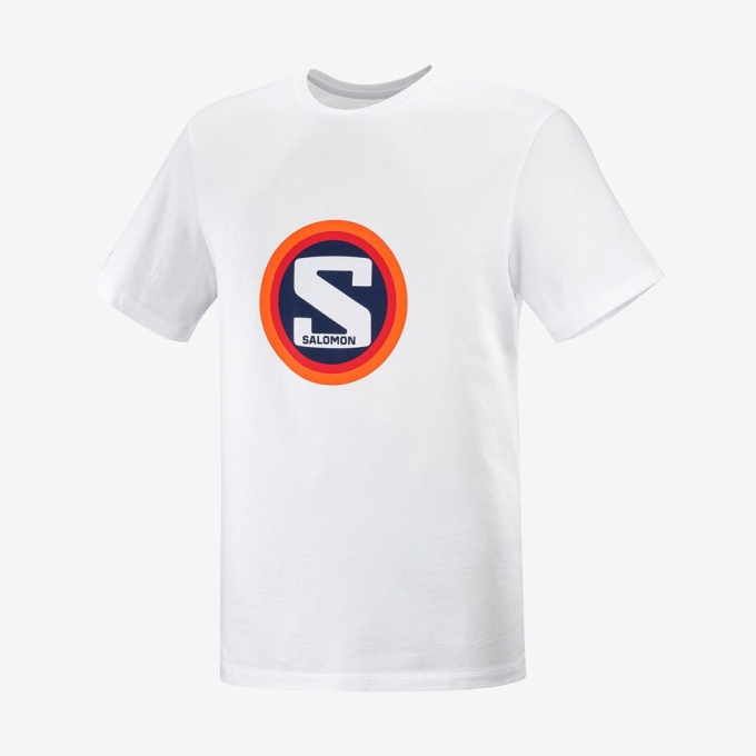 White Salomon OUTLIFE GRAPHIC HERITAGE SS M Short Sleeve Men's T Shirts | AE-039HZIE