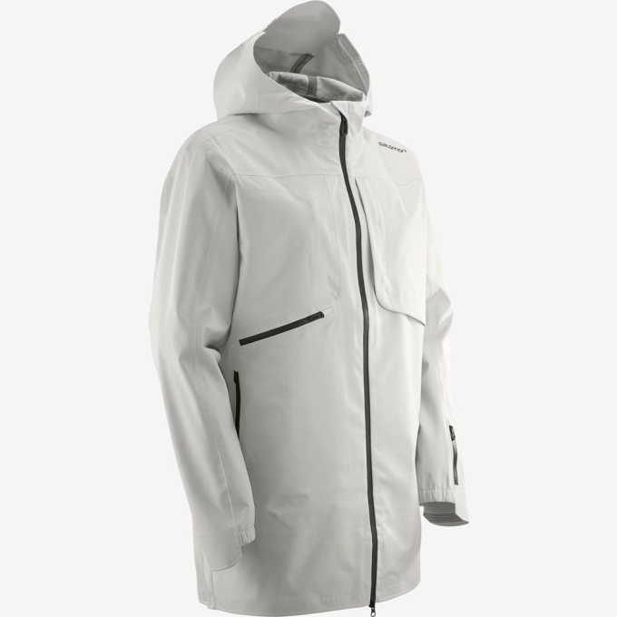 White Salomon OUTLIFE WP COMMUTER PARKA M Waterproof Men's Jackets | AE-182TADW