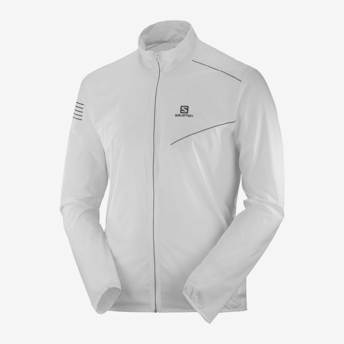 White Salomon SENSE M Men's Windbreaker | AE-842NSGZ