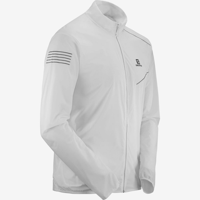 White Salomon SENSE M Men's Windbreaker | AE-842NSGZ