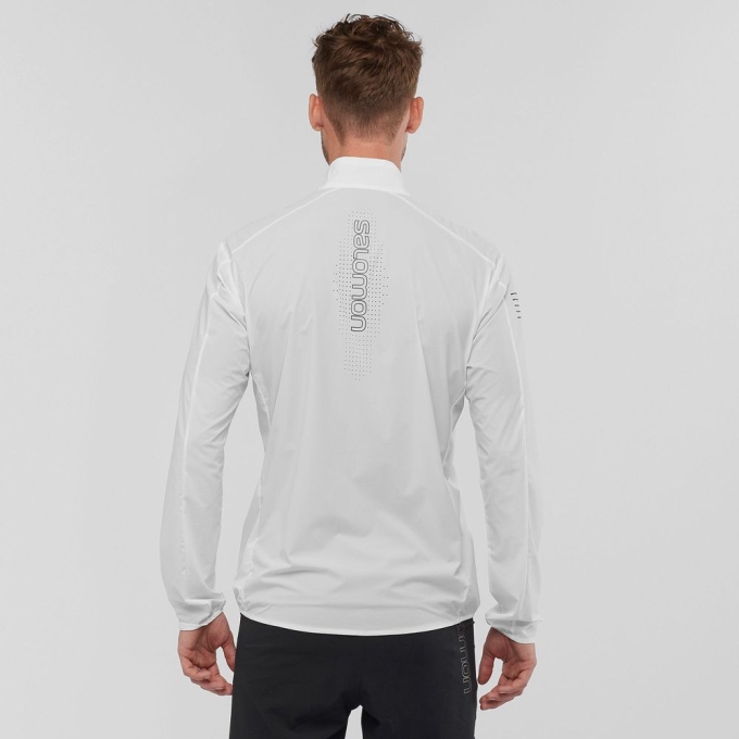 White Salomon SENSE M Men's Windbreaker | AE-842NSGZ