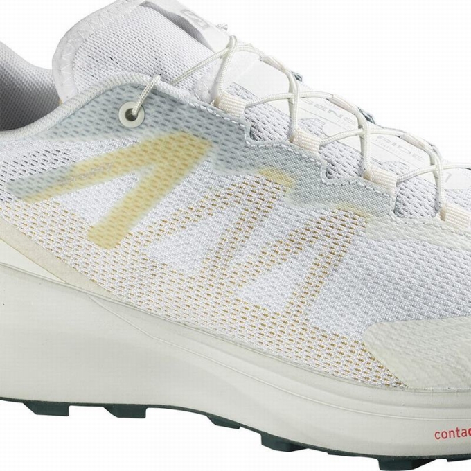 White Salomon SENSE RIDE 3 Men's Running Shoes | AE-506WYTV