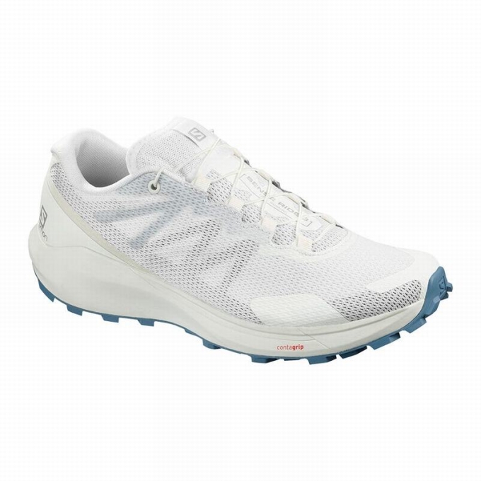 White Salomon SENSE RIDE 3 W Women\'s Trail Running Shoes | AE-084LPTM