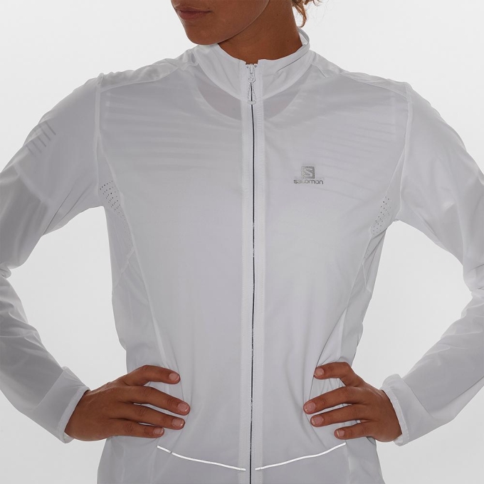 White Salomon SENSE W Women's Jackets | AE-829CHQR