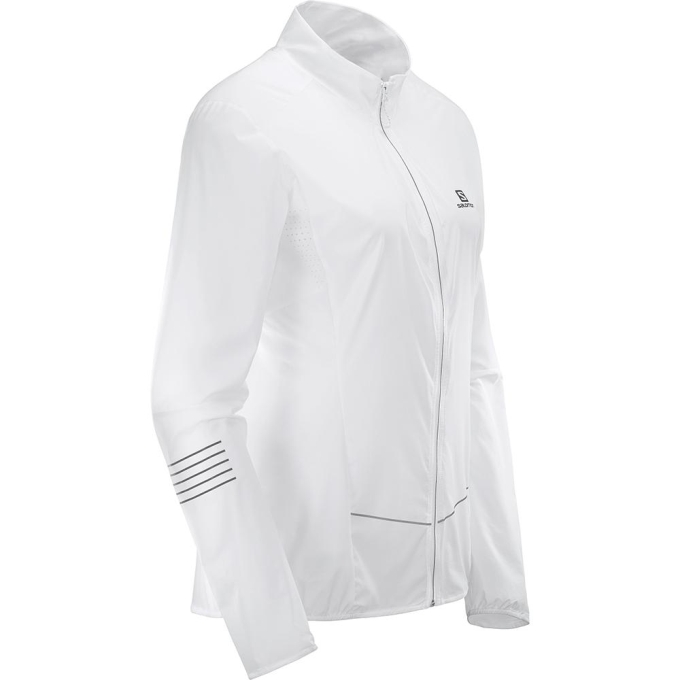 White Salomon SENSE W Women's Jackets | AE-829CHQR