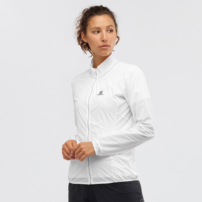 White Salomon SENSE W Women's Jackets | AE-829CHQR