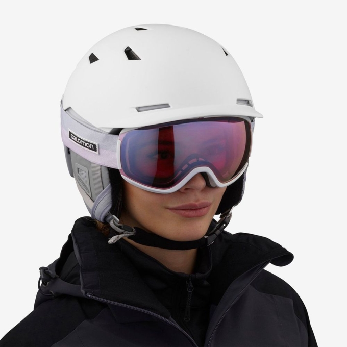 White Salomon SIGHT Women's Helmets | AE-867GQVB