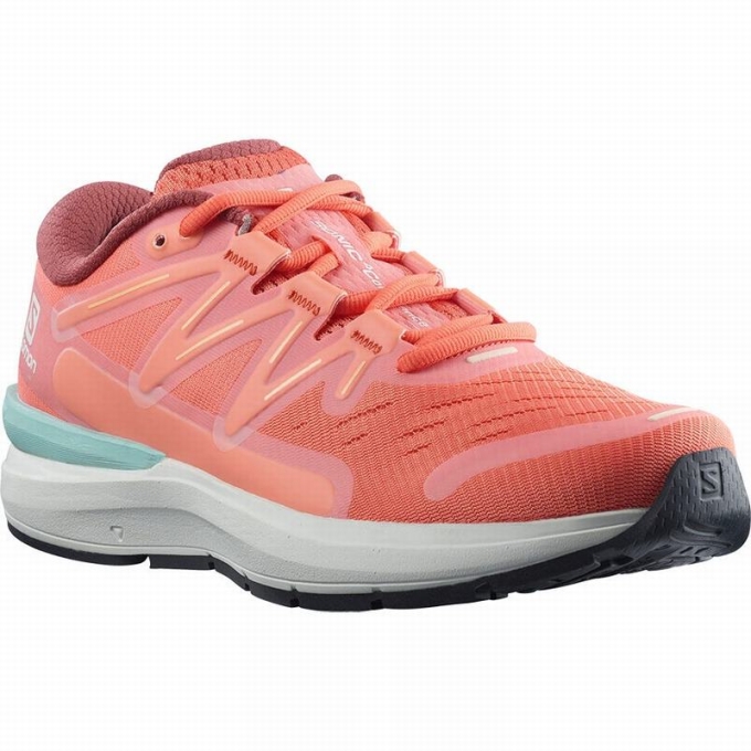 White Salomon SONIC 4 CONFIDENCE Women's Road Running Shoes | AE-903XEDU