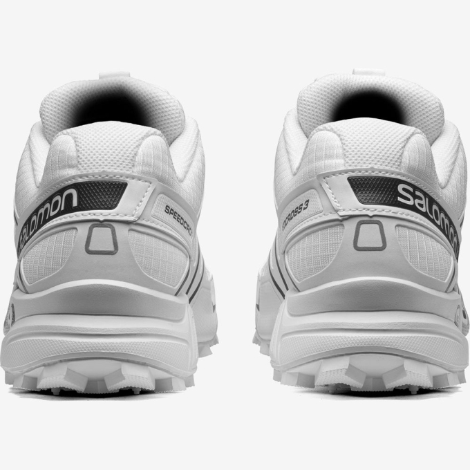 White Salomon SPEEDCROSS 3 Men's Sneakers | AE-125FUYE