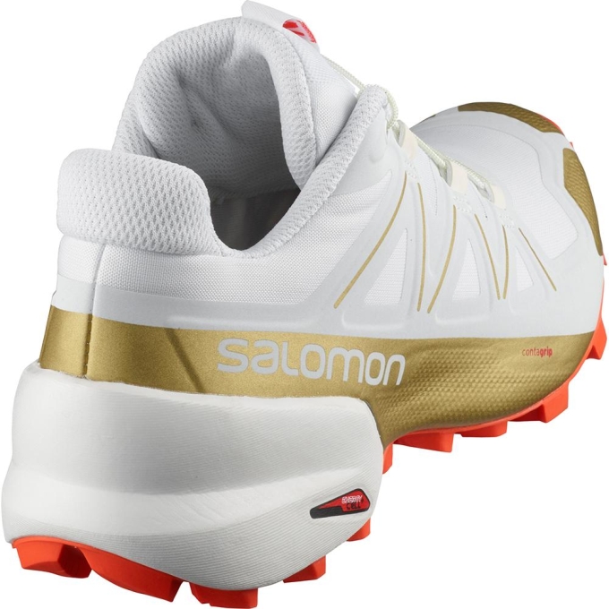 White Salomon SPEEDCROSS 5 GTS W Women's Trail Running Shoes | AE-405QZUS