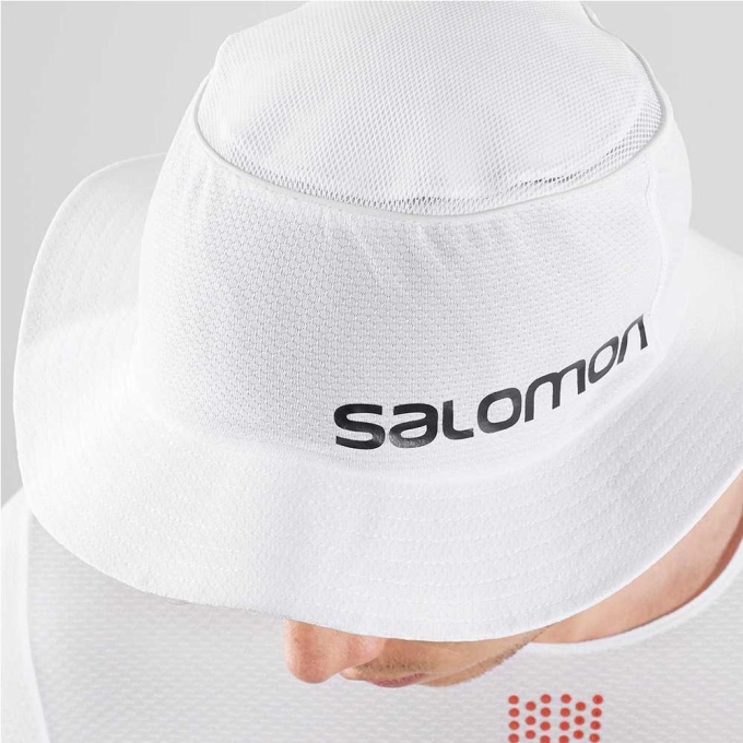 Salomon Mens Hats Dubai Mall - Salomon White S/LAB SPEED BOB