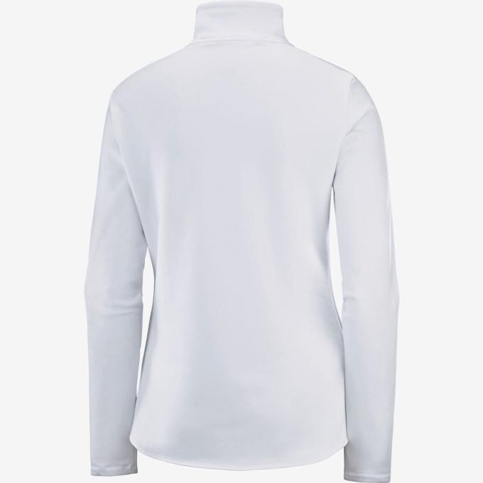 White Salomon WARM AMBITION HALF ZIP W Half Zip Jacket Women's Midlayers | AE-756AGFR