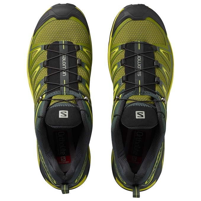 Yellow / Black Salomon X ULTRA 3 Men's Hiking Shoes | AE-269PZHB