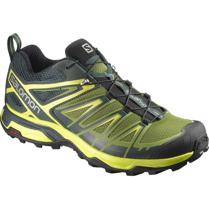 Yellow / Black Salomon X ULTRA 3 Men\'s Hiking Shoes | AE-269PZHB