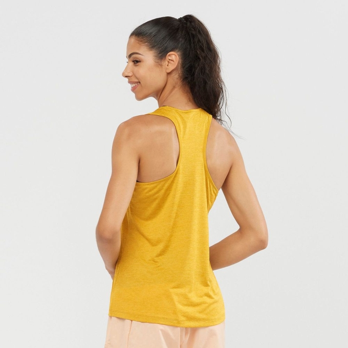 Yellow Salomon AGILE W Women's Tank | AE-124SAYN