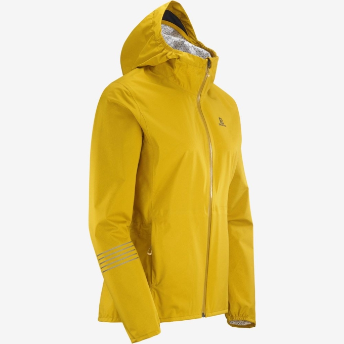 Yellow Salomon BONATTI WATERPROOF Women's Jackets | AE-685ZGEB