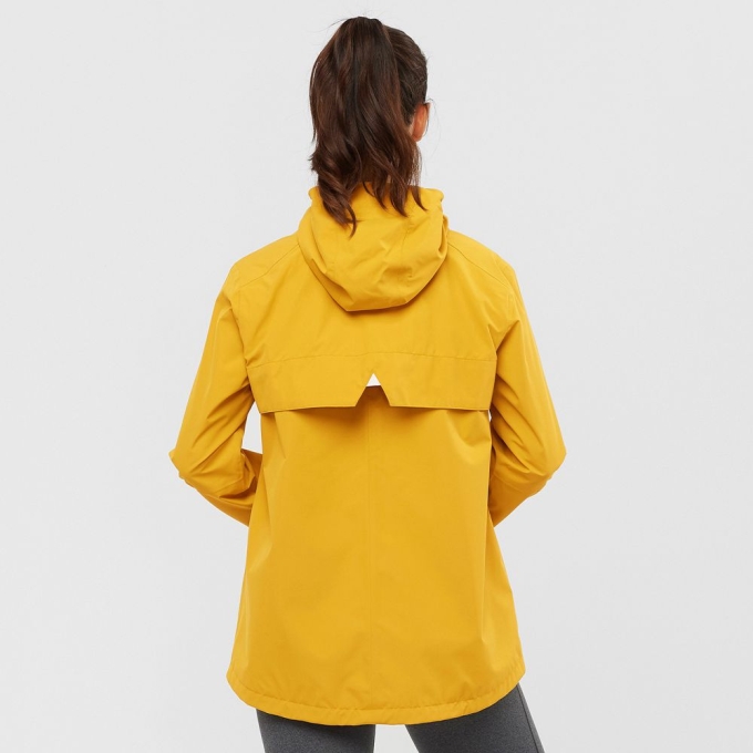 Yellow Salomon ESSENTIAL WATERPROOF 2L Women's Jackets | AE-320YIKF