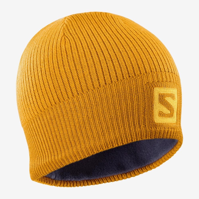 Yellow Salomon LOGO Men\'s Hats | AE-470KWOB