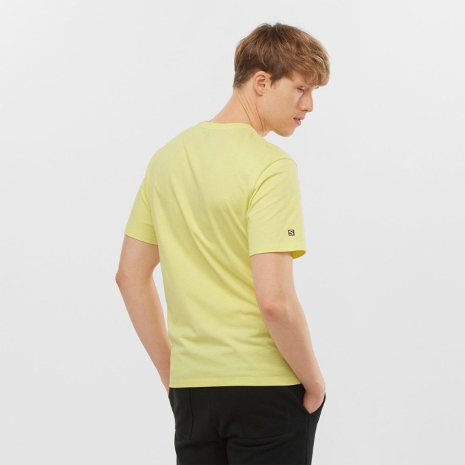 Yellow Salomon OUTLIFE GRAPHIC SALOMONOTONE SS M Short Sleeve Men's T Shirts | AE-768NKCO