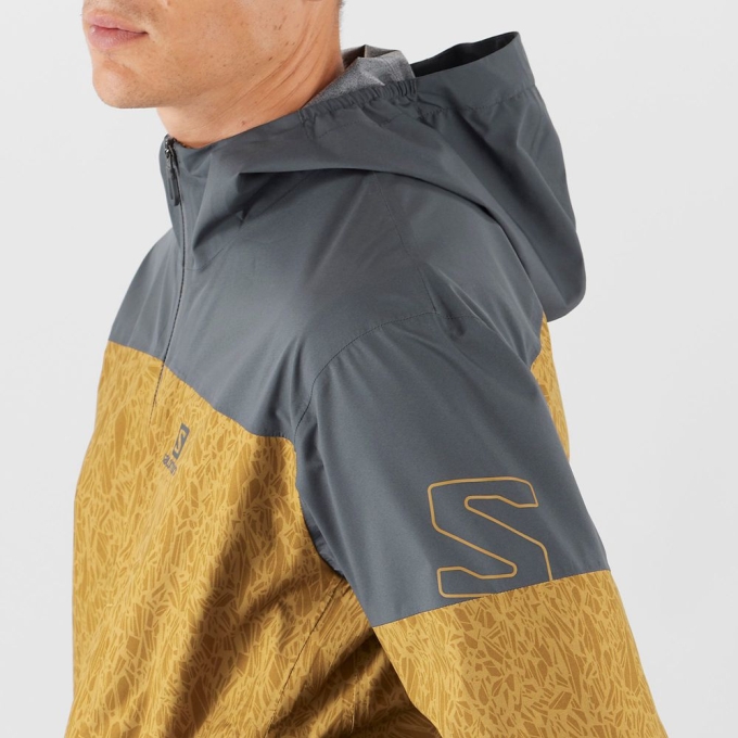 Yellow Salomon OUTRACK WATERPROOF 2.5L Men's Jackets | AE-231LVGX