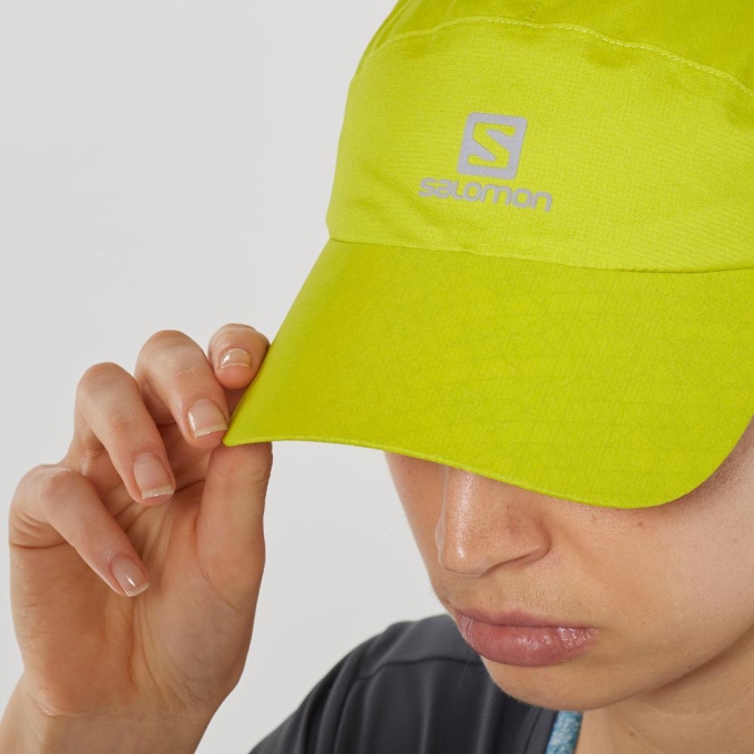 Yellow Salomon WATERPROOF Men's Caps | AE-305RCUQ