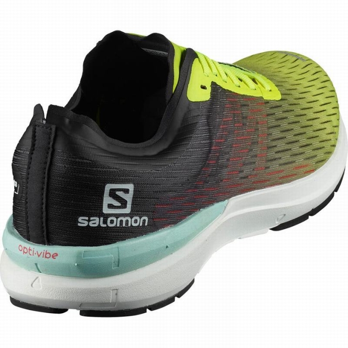 Yellow / White Salomon SONIC 3 ACCELERATE Men's Running Shoes | AE-247GOKP