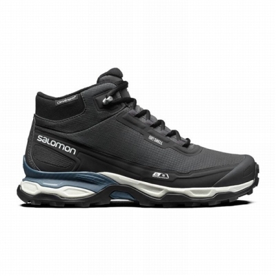 Black / Blue Salomon SHELTER CSWP ADVANCED Men's Trail Running Shoes | AE-709UPAC