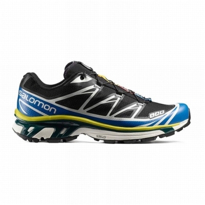 Black / Blue Salomon XT-6 Men's Trail Running Shoes | AE-876DEGC