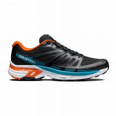 Black / Blue Salomon XT-WINGS 2 Men's Trail Running Shoes | AE-852VWOQ