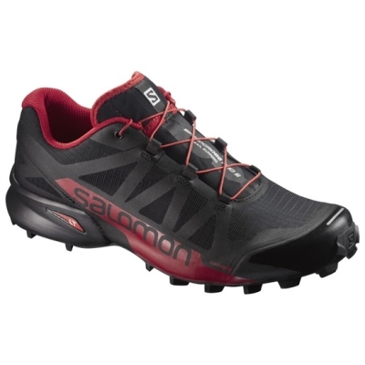 Black / Burgundy Salomon SPEEDCROSS PRO 2 Men's Trail Running Shoes | AE-027INFQ