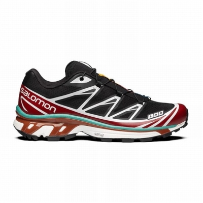 Black / Red Salomon XT-6 Men's Trail Running Shoes | AE-682JQMX