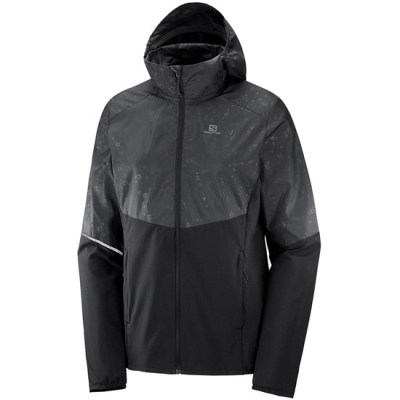 Black Salomon AGILE FZ HOODIE W Women's Jackets | AE-539CYPN