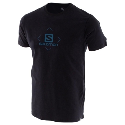 Black Salomon BOXED IN SS M Men's T Shirts | AE-189WMEK