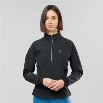 Black Salomon LIGHTNING WARM SSHELL JKT W Waterproof Women's Jackets | AE-923BKNR